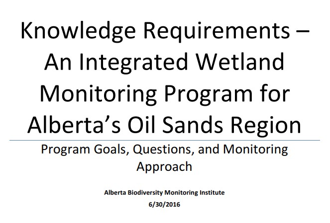 Recommendations Knowledge Requirements - An Integrated Wetland